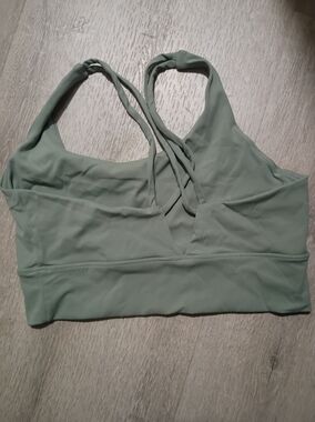 Seamless Sage Green Strappy Bralette